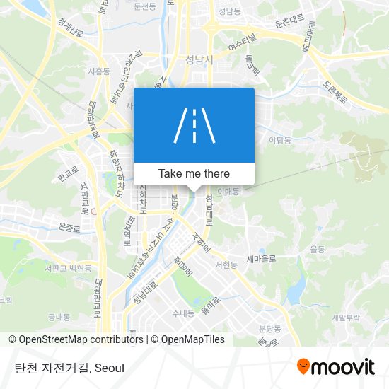 탄천 자전거길 map