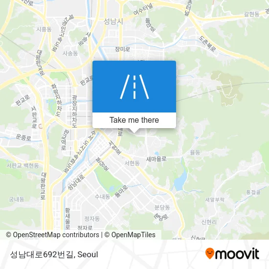 성남대로692번길 map