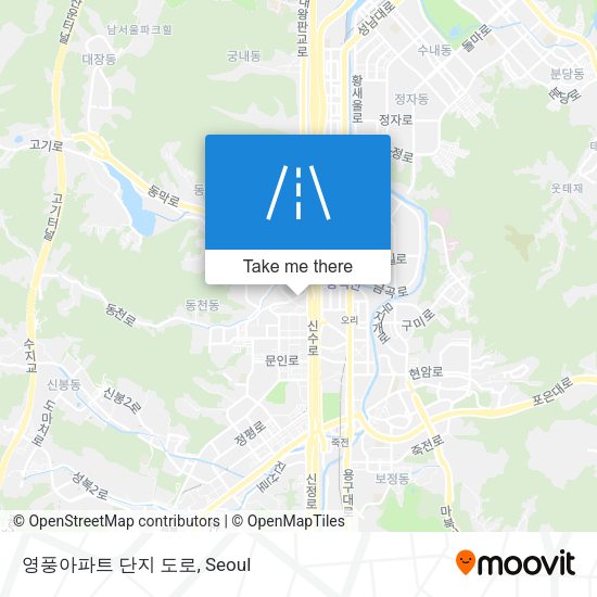 영풍아파트 단지 도로 map