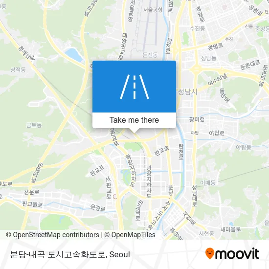 분당-내곡 도시고속화도로 map