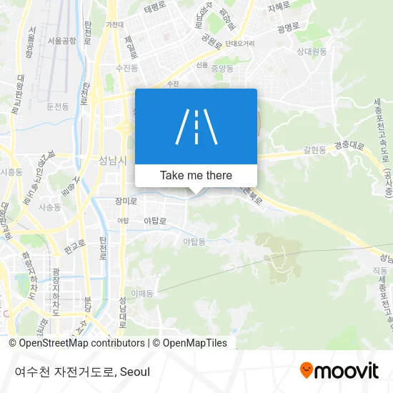 여수천 자전거도로 map
