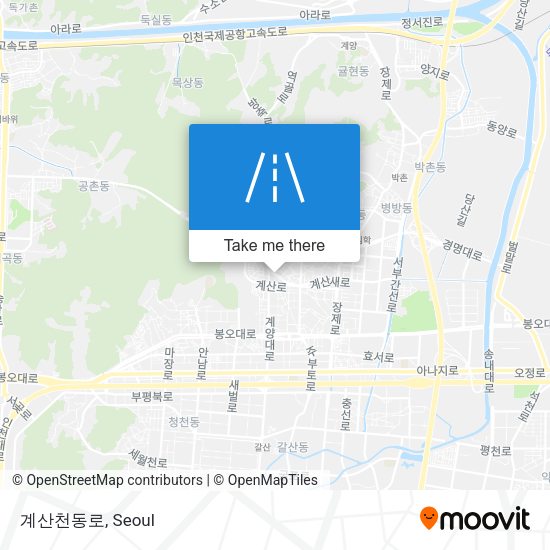 계산천동로 map