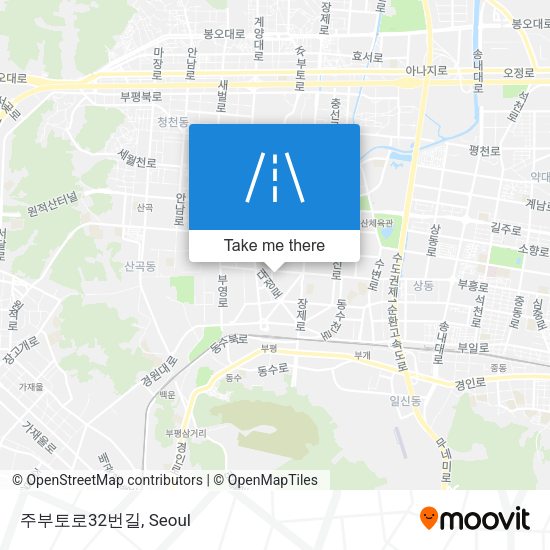 주부토로32번길 map