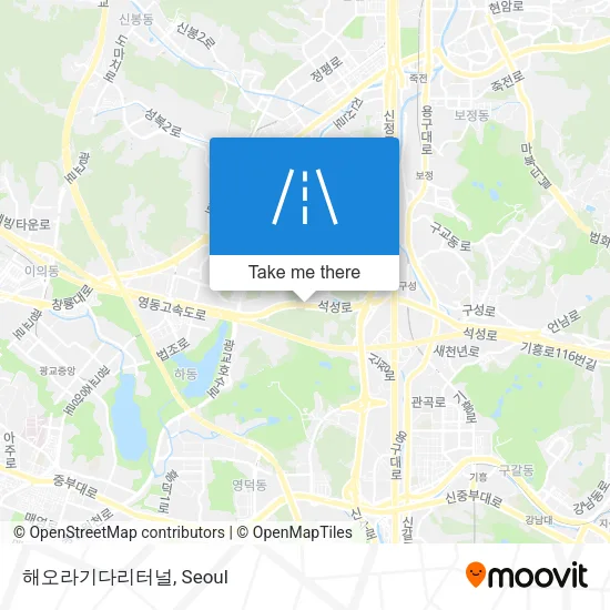 해오라기다리터널 map