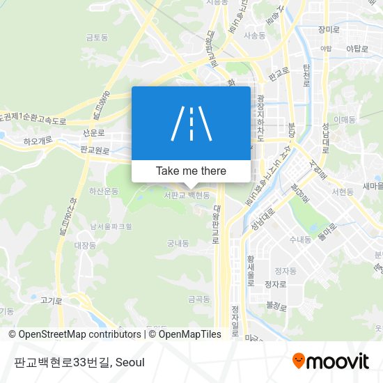 판교백현로33번길 map