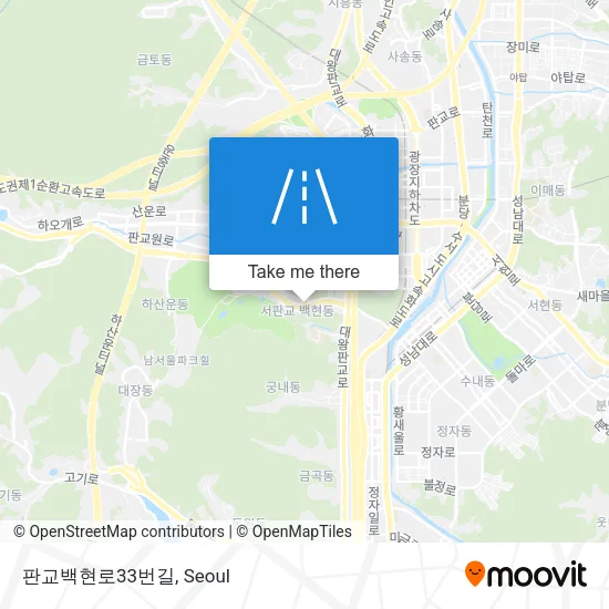 판교백현로33번길 map