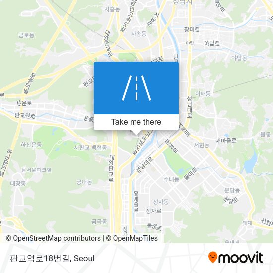 판교역로18번길 map