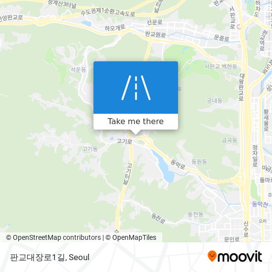 판교대장로1길 map