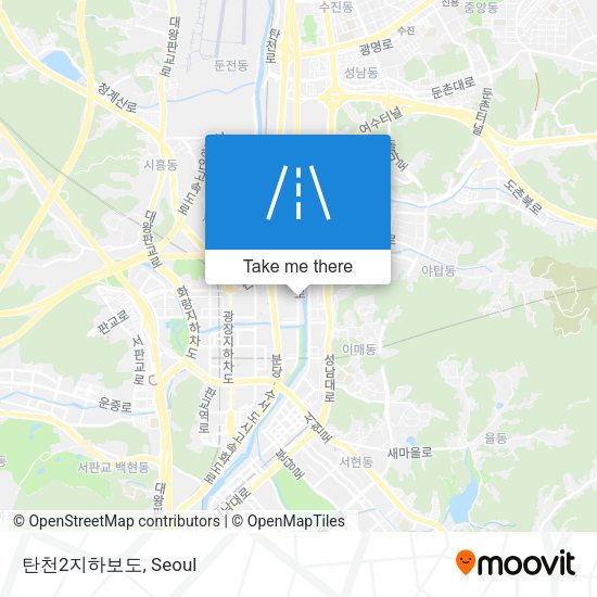 탄천2지하보도 map