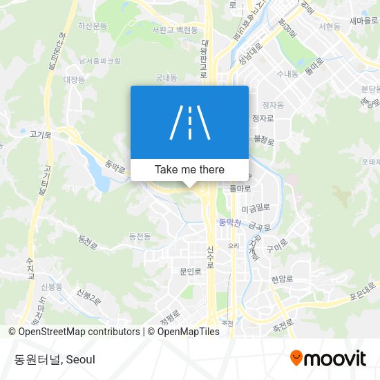 동원터널 map