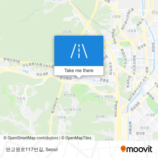 판교원로117번길 map