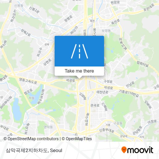 삼막곡제2지하차도 map