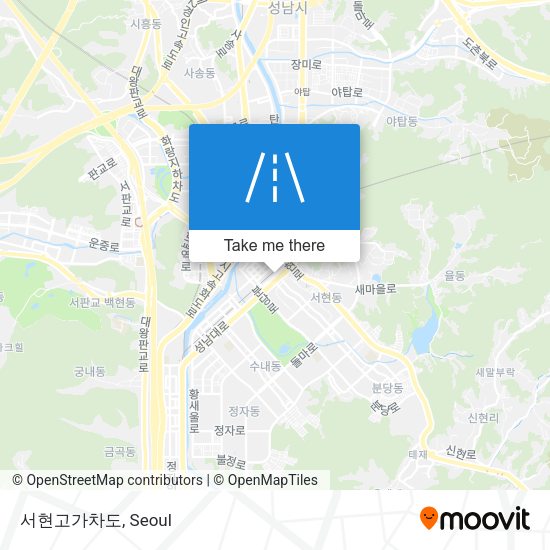 서현고가차도 map