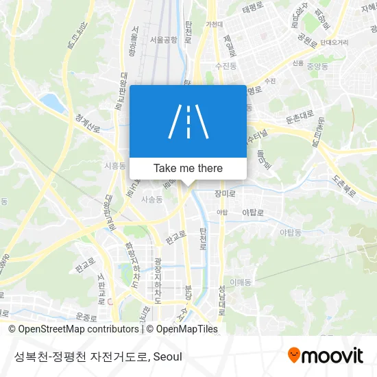 성복천-정평천 자전거도로 map