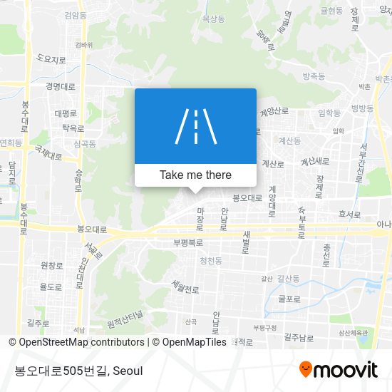 봉오대로505번길 map