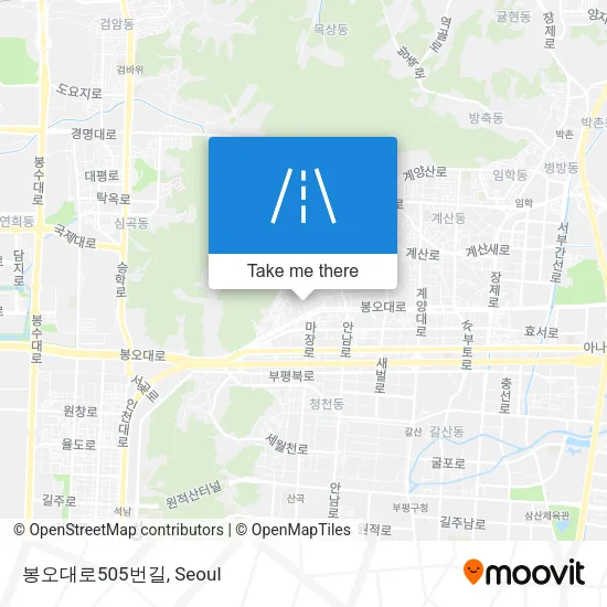 봉오대로505번길 map