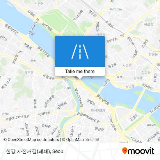 한강 자전거길(폐쇄) map