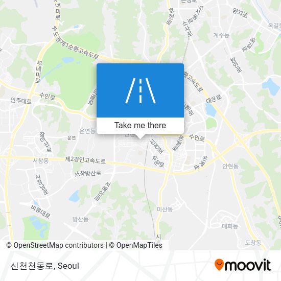 신천천동로 map