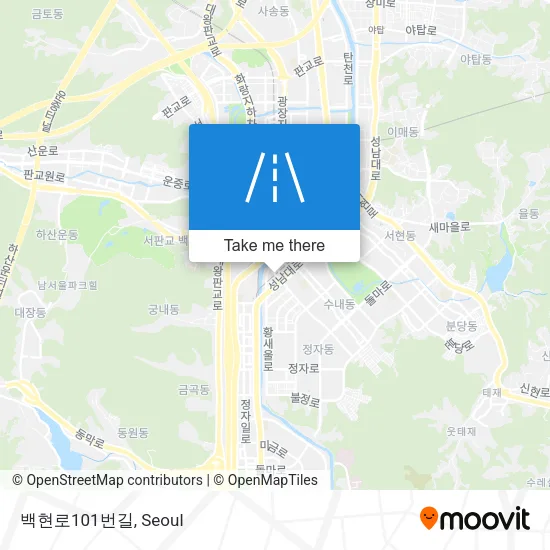 백현로101번길 map