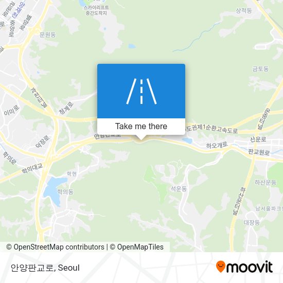 안양판교로 map