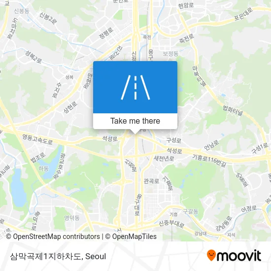 삼막곡제1지하차도 map