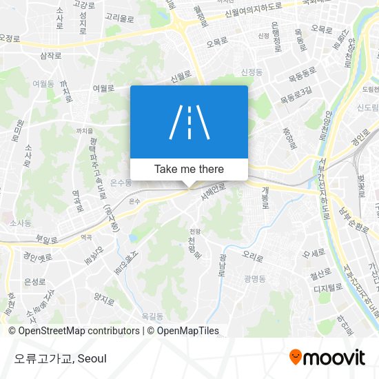 오류고가교 map