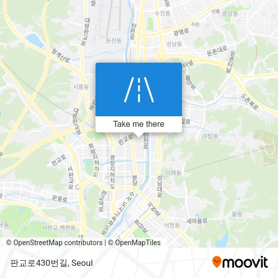 판교로430번길 map