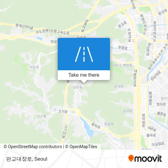 판교대장로 map