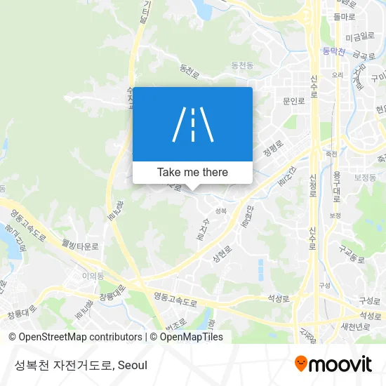 성복천 자전거도로 map