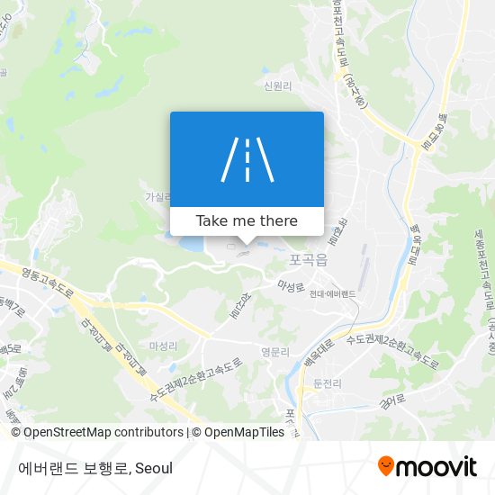 에버랜드 보행로 map