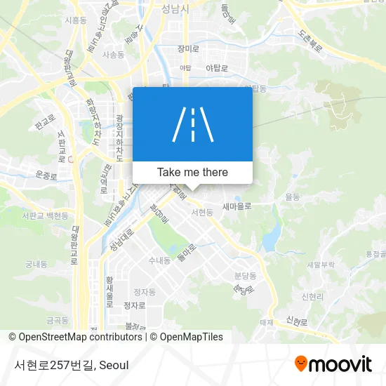 서현로257번길 map