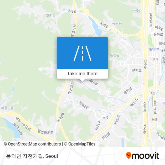 풍덕천 자전거길 map