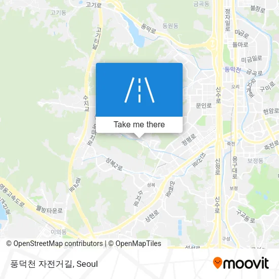 풍덕천 자전거길 map