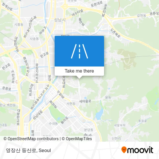 영장산 등산로 map