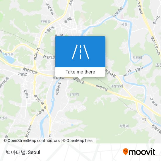 백마터널 map