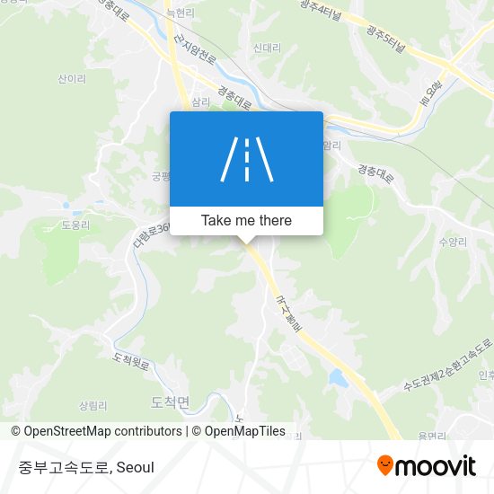 중부고속도로 map