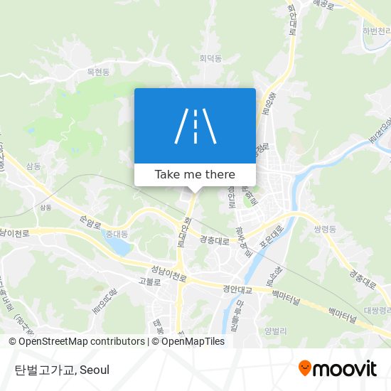 탄벌고가교 map