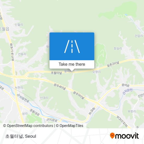 초월터널 map