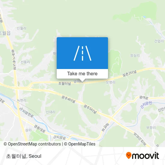 초월터널 map