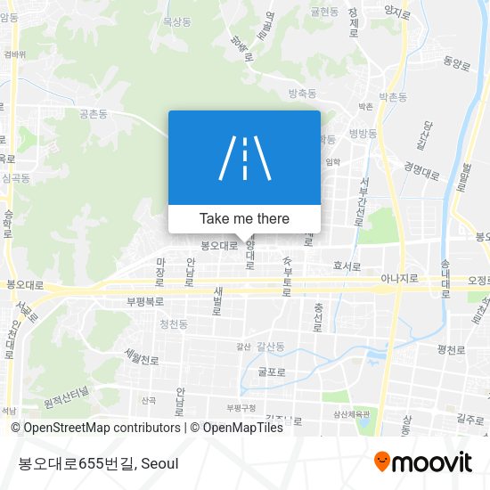 봉오대로655번길 map