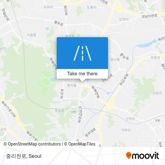 중리천로 map