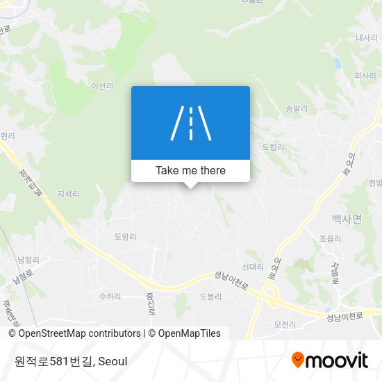 원적로581번길 map