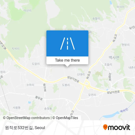 원적로532번길 map