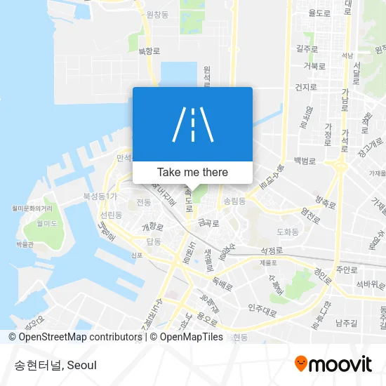 송현터널 map