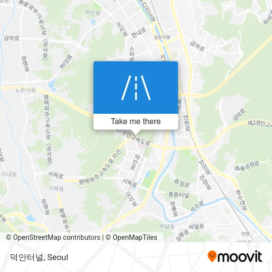 덕안터널 map