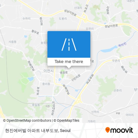 현진에버빌 아파트 내부도보 map