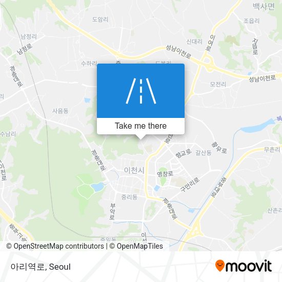 아리역로 map