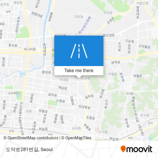 도약로281번길 map