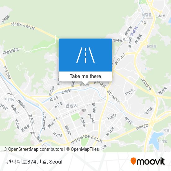 관악대로374번길 map