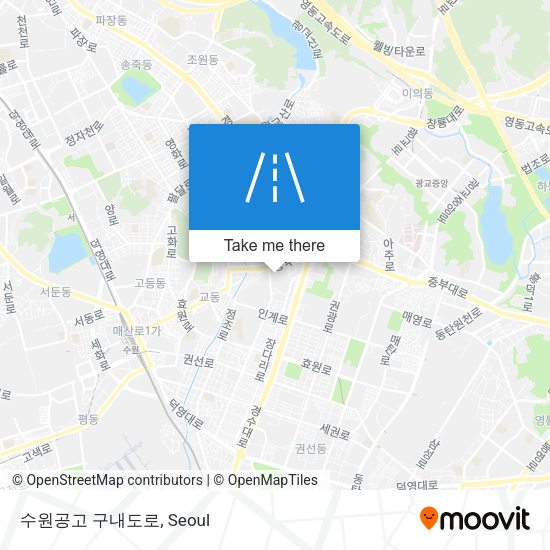 수원공고 구내도로 map
